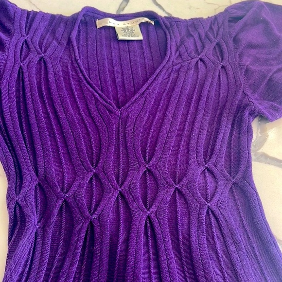 Excellent Condition Max Studio Purple Sweater Mini Dress-XS - Picture 9 of 10